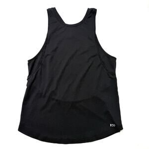 Splits 59 Black Jersey Racerback Tank Top Medium Moisture Wick Sleeveless Shirt